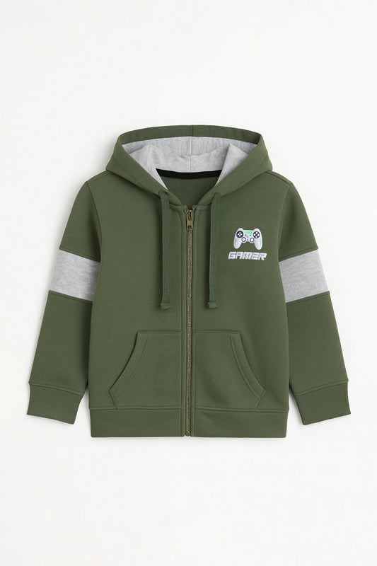 Graphic Zipper Hoodie