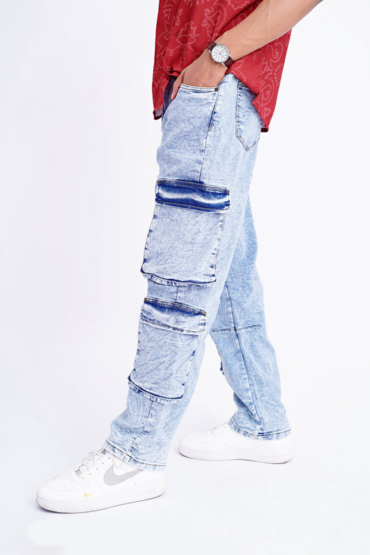 DENIM CARGO PANT