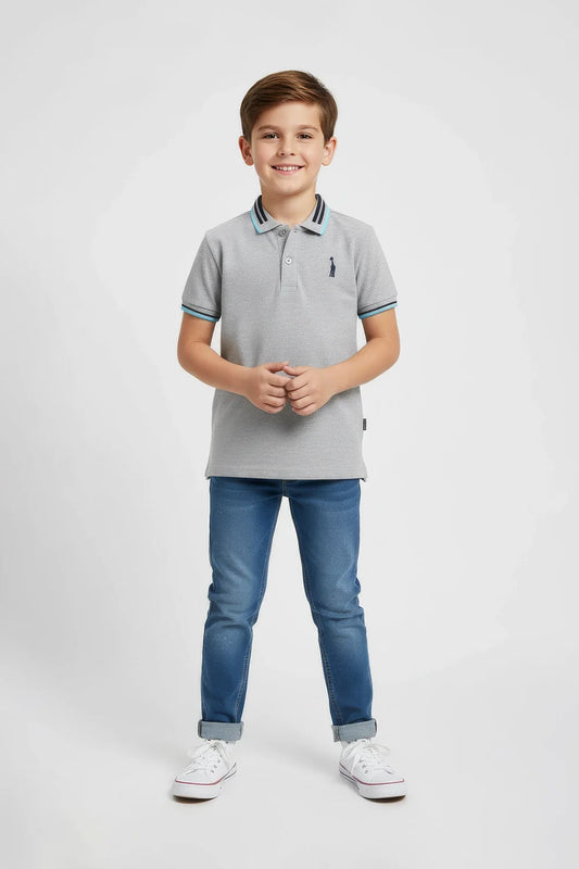 Jacquard Collar Polo