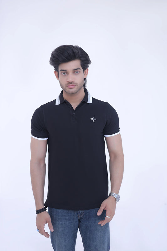 Jacquard Collar Polo