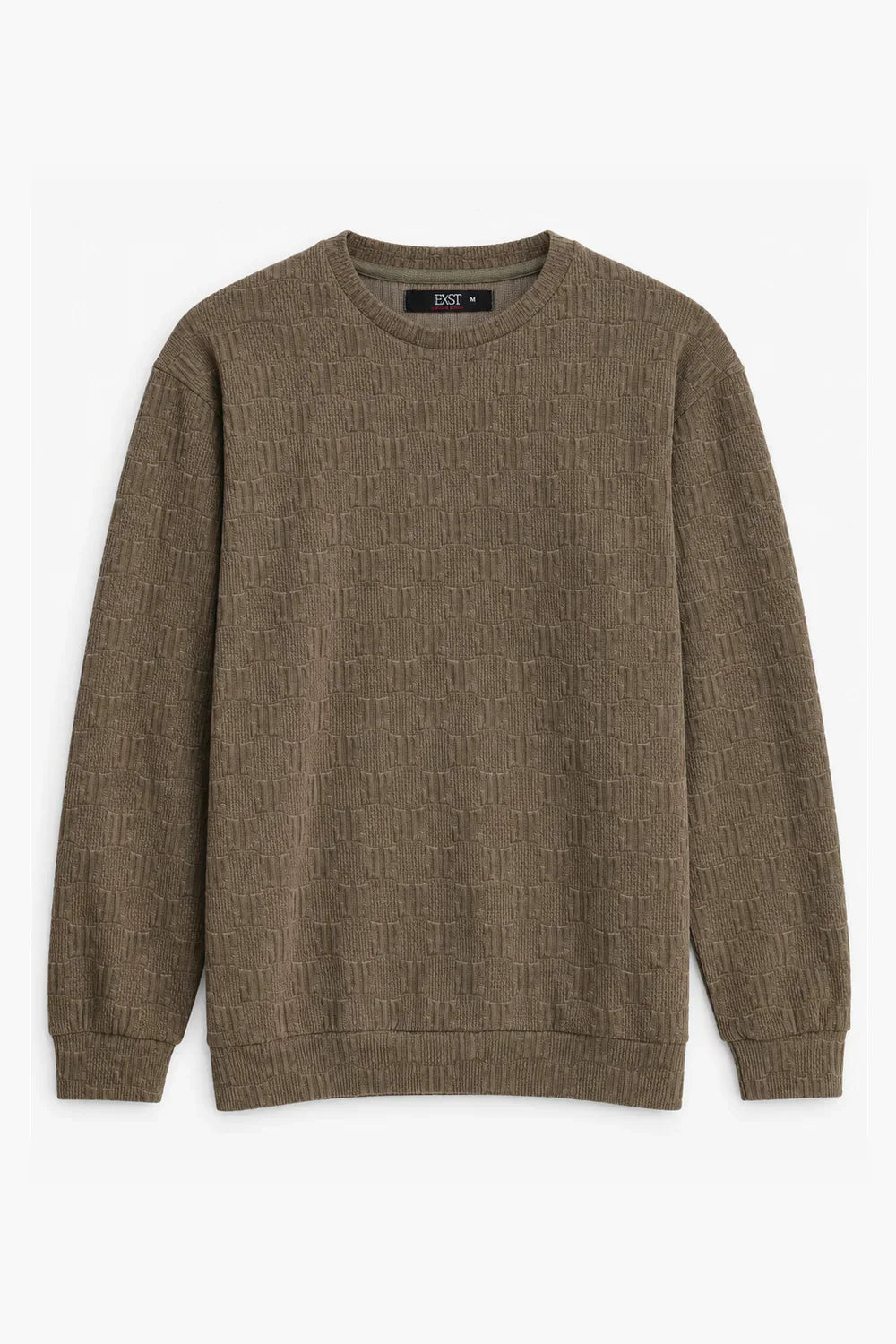 Textured Knit Sweatshirt