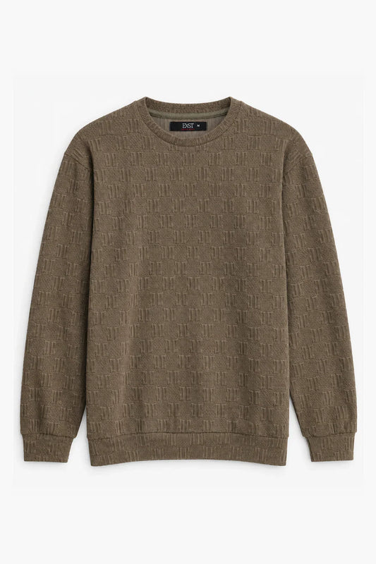 Textured Knit Sweatshirt