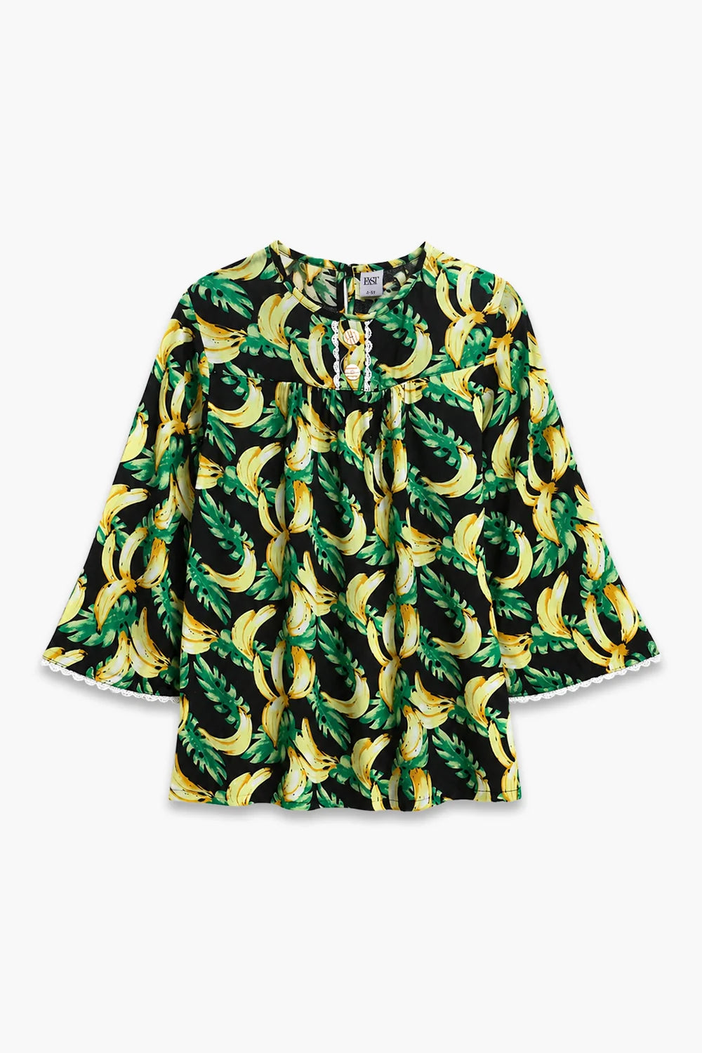 Girls 25803 Graphic Loungewear Suit - GREEN & BLACK