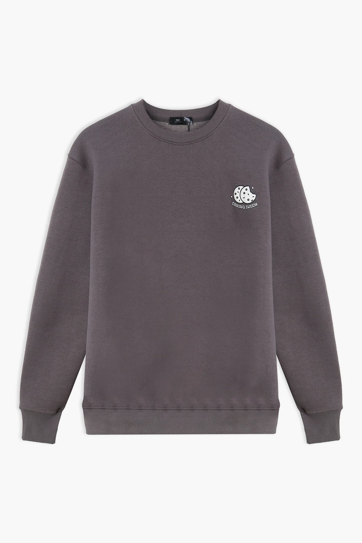 WOMEN EX-0000005828 GRAPHIC SWEATSHIRT - D/GREY