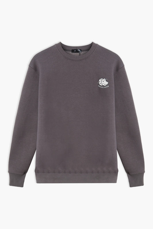 WOMEN EX-0000005828 GRAPHIC SWEATSHIRT - D/GREY