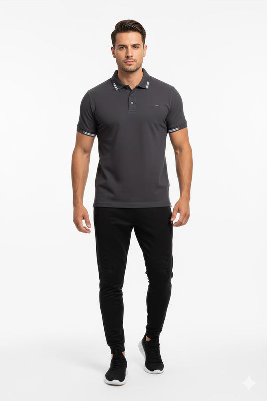 Jacquard Collar Polo