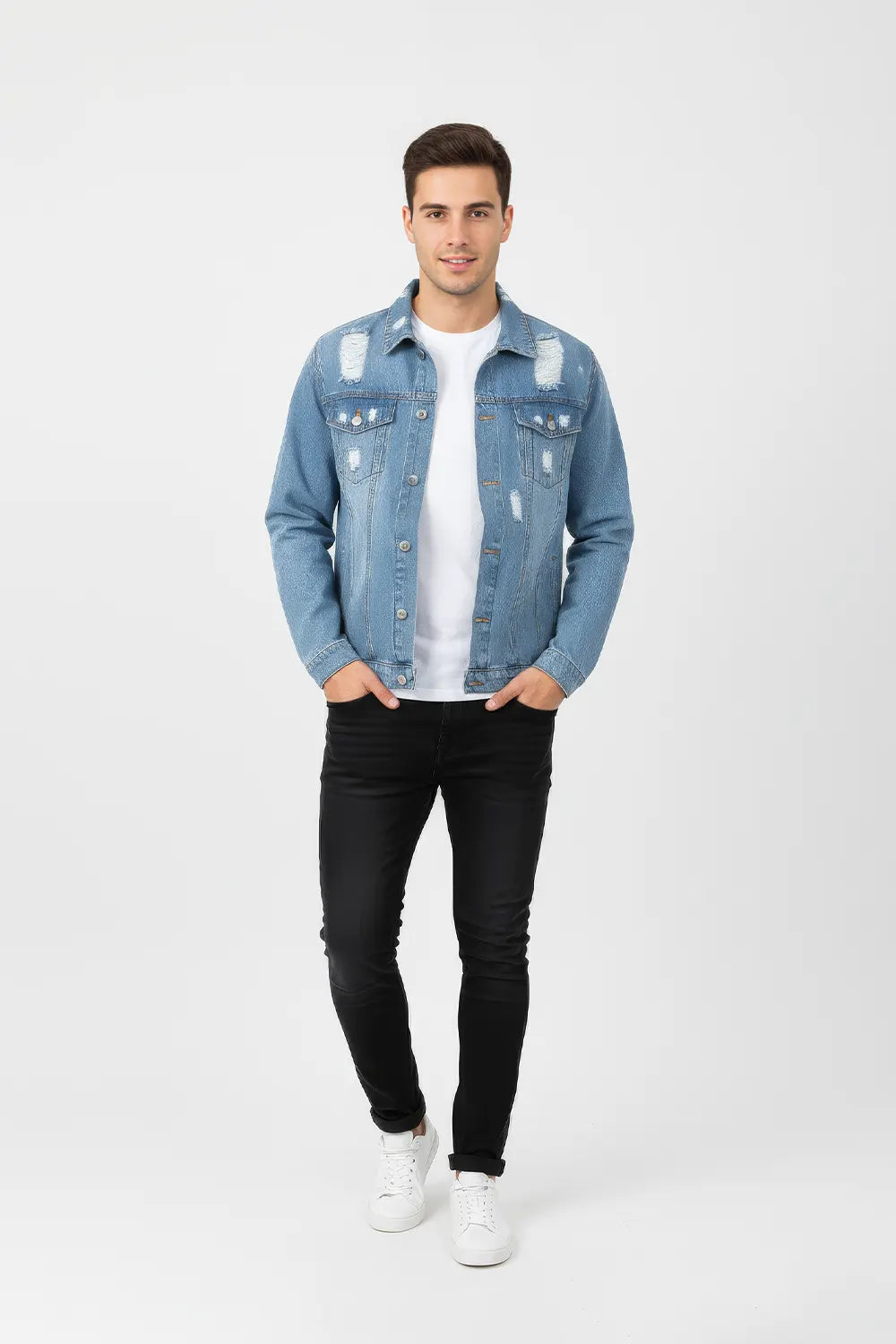 Men Denim Jacket M0601 - L/Blue