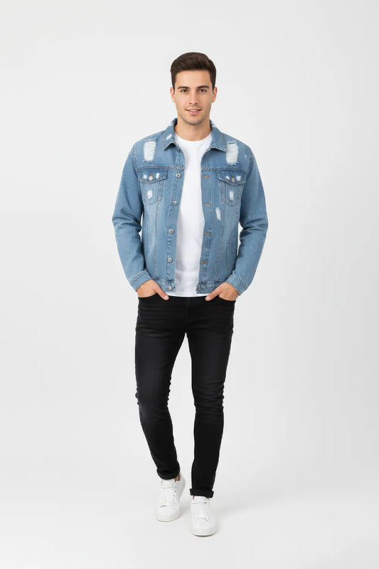 Men Denim Jacket M0601 - L/Blue