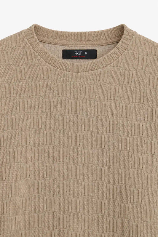 Textured Knit Sweatshirt