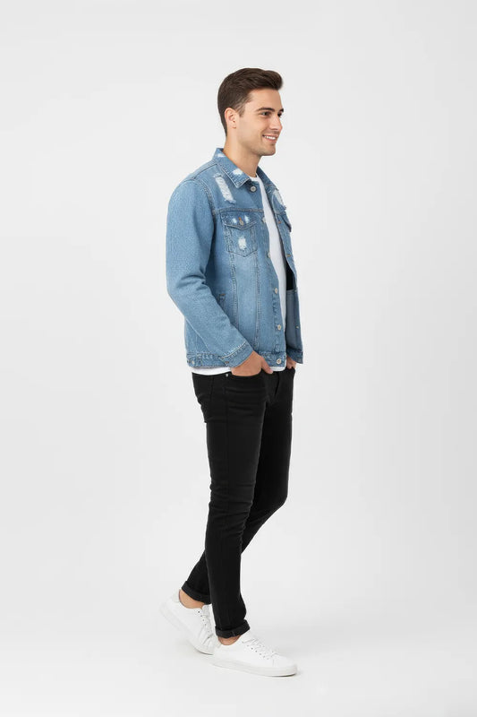 Men Denim Jacket M0601 - L/Blue