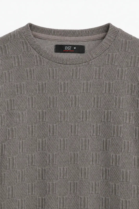Textured Knit Sweatshirt