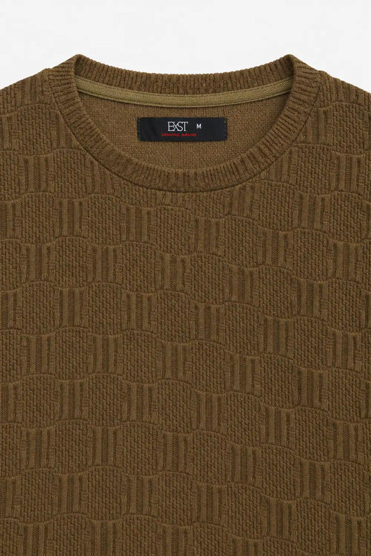 Textured Knit Sweatshirt