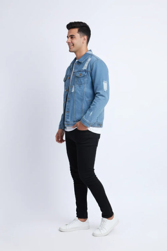Men Denim Jacket M0601 - M/Blue