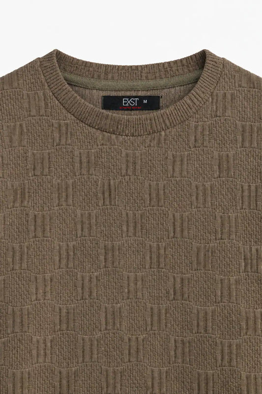 Textured Knit Sweatshirt