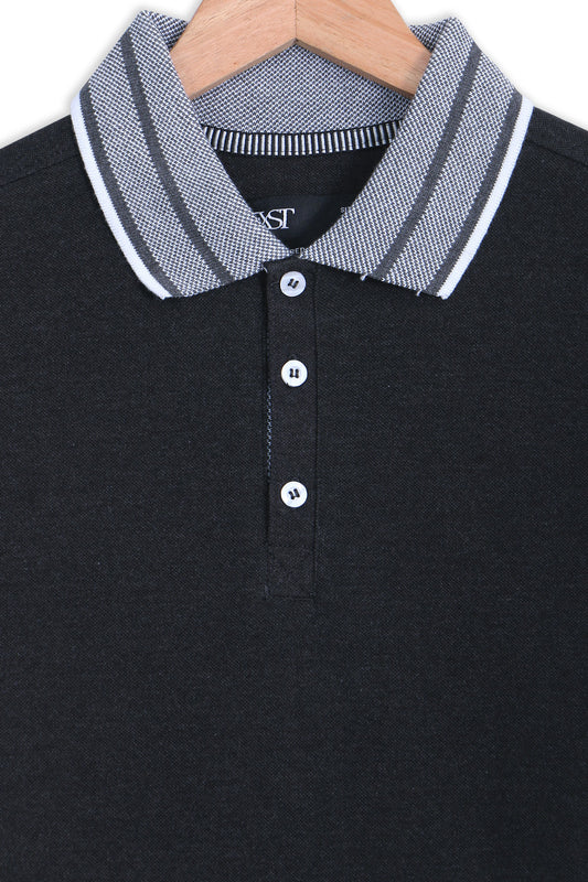 Jacquard Collar Polo