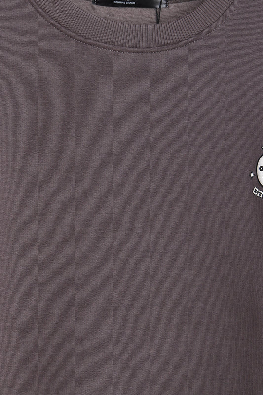 WOMEN EX-0000005828 GRAPHIC SWEATSHIRT - D/GREY