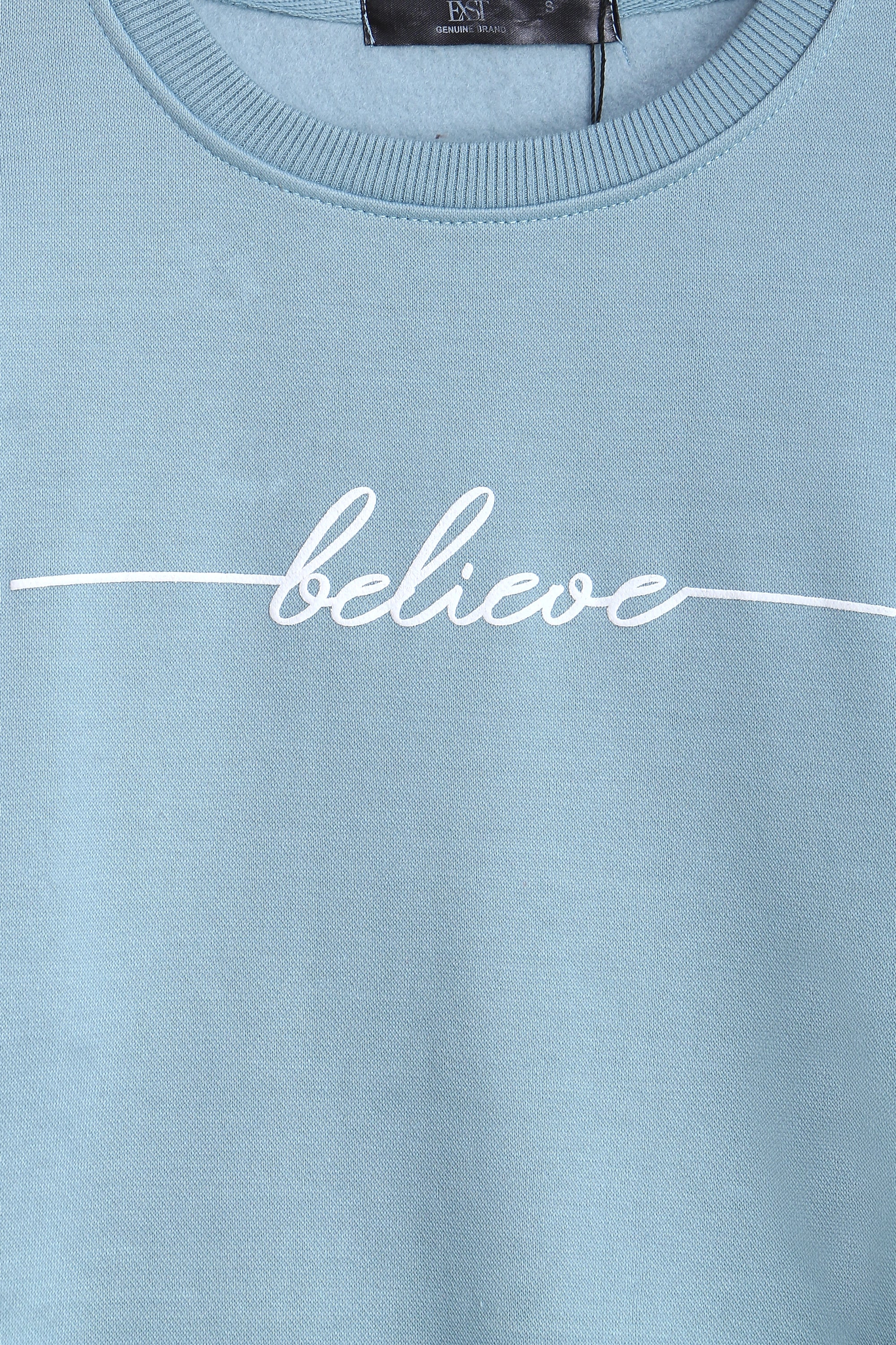 WOMEN EX-0000005747 GRAPHIC SWEATSHIRT - SKY BLUE