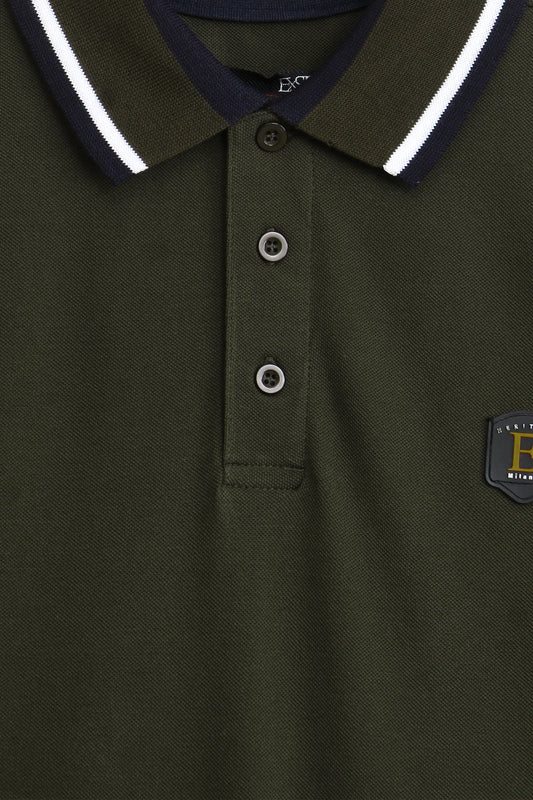 Jacquard Collar Polo