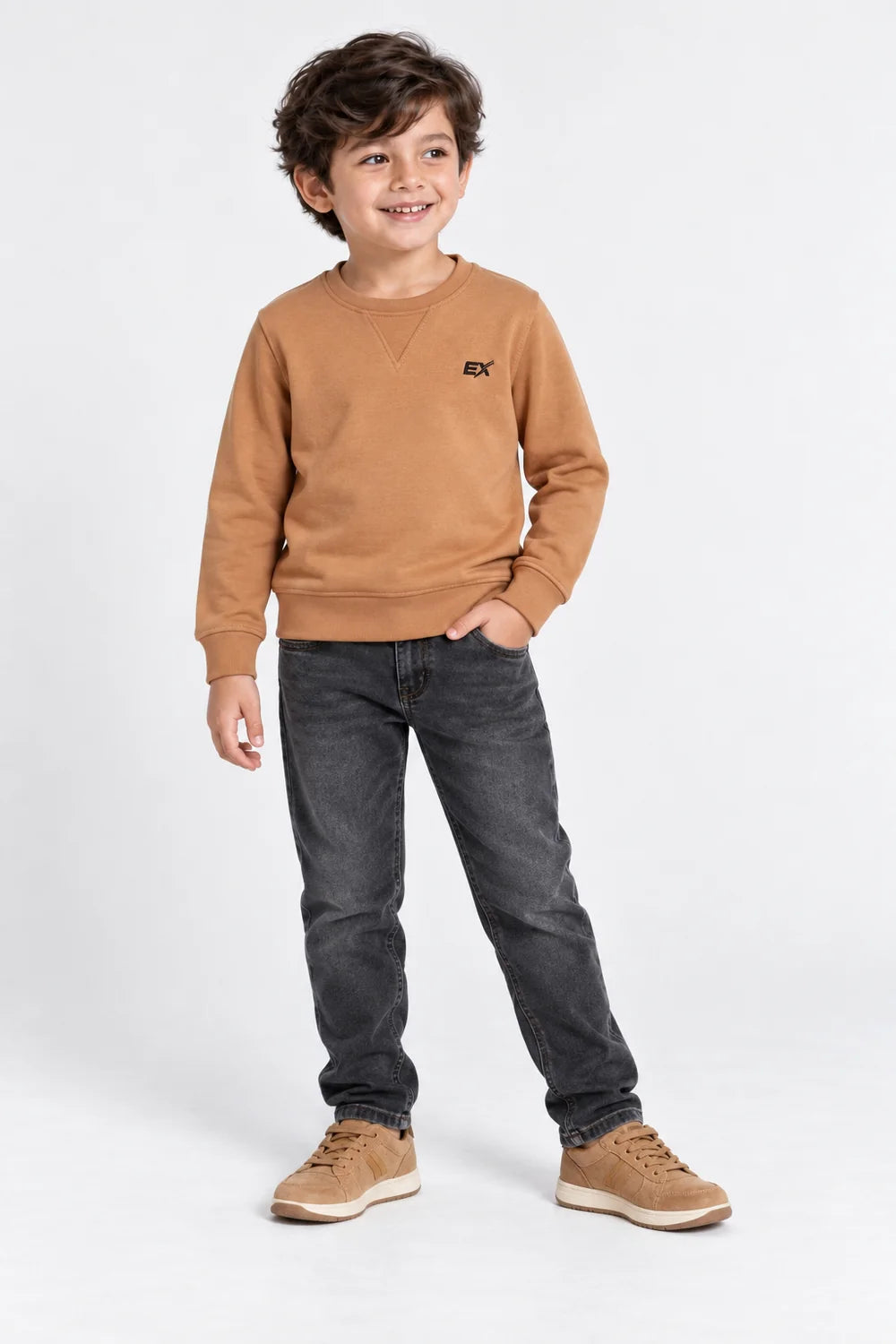 BASIC SWEATSHIRT Brown