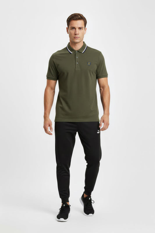 Jacquard Collar Polo
