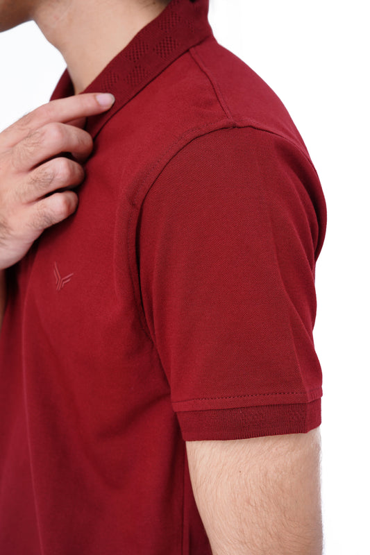 Jacquard Collar Polo