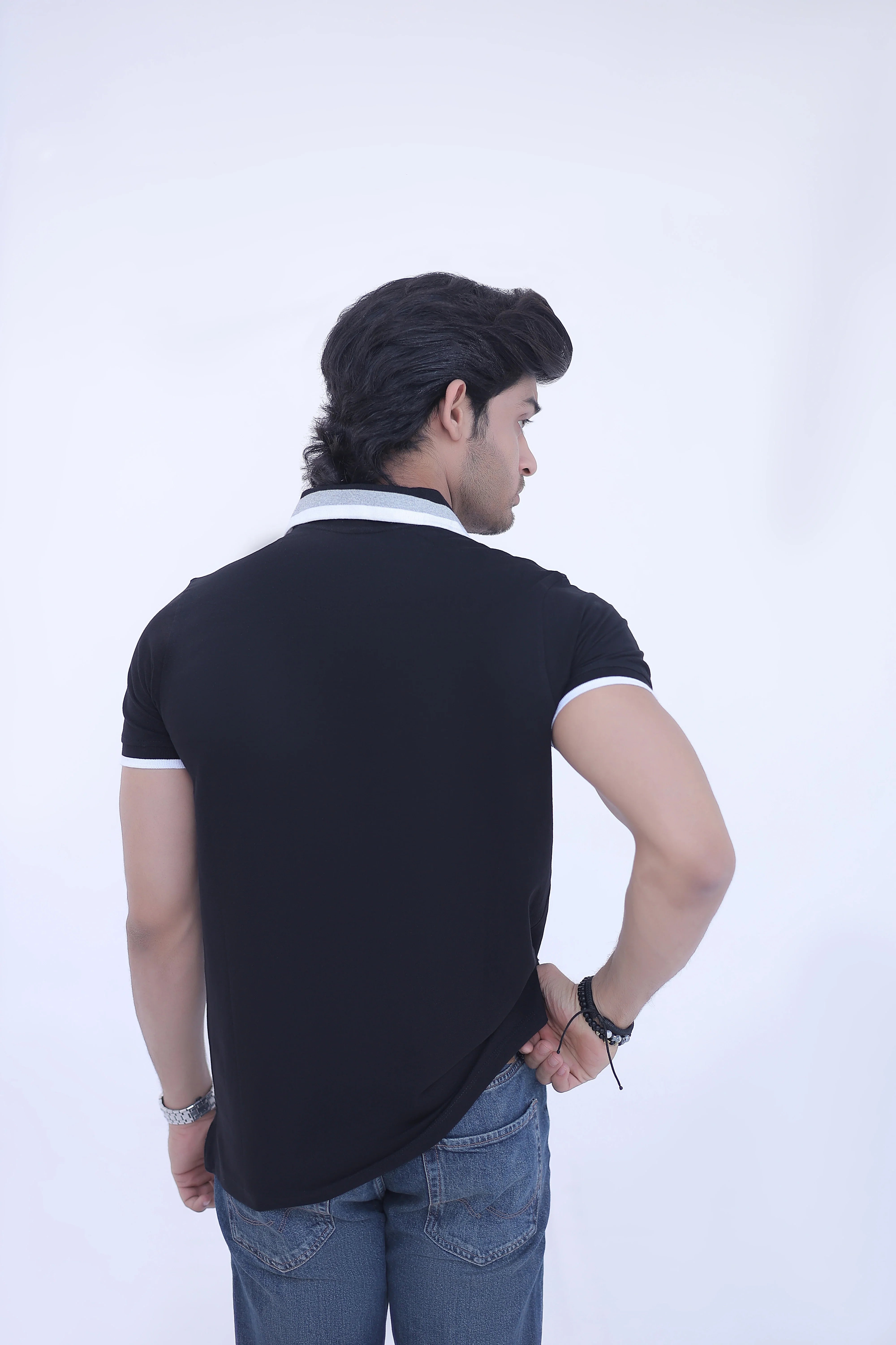 Jacquard Collar Polo