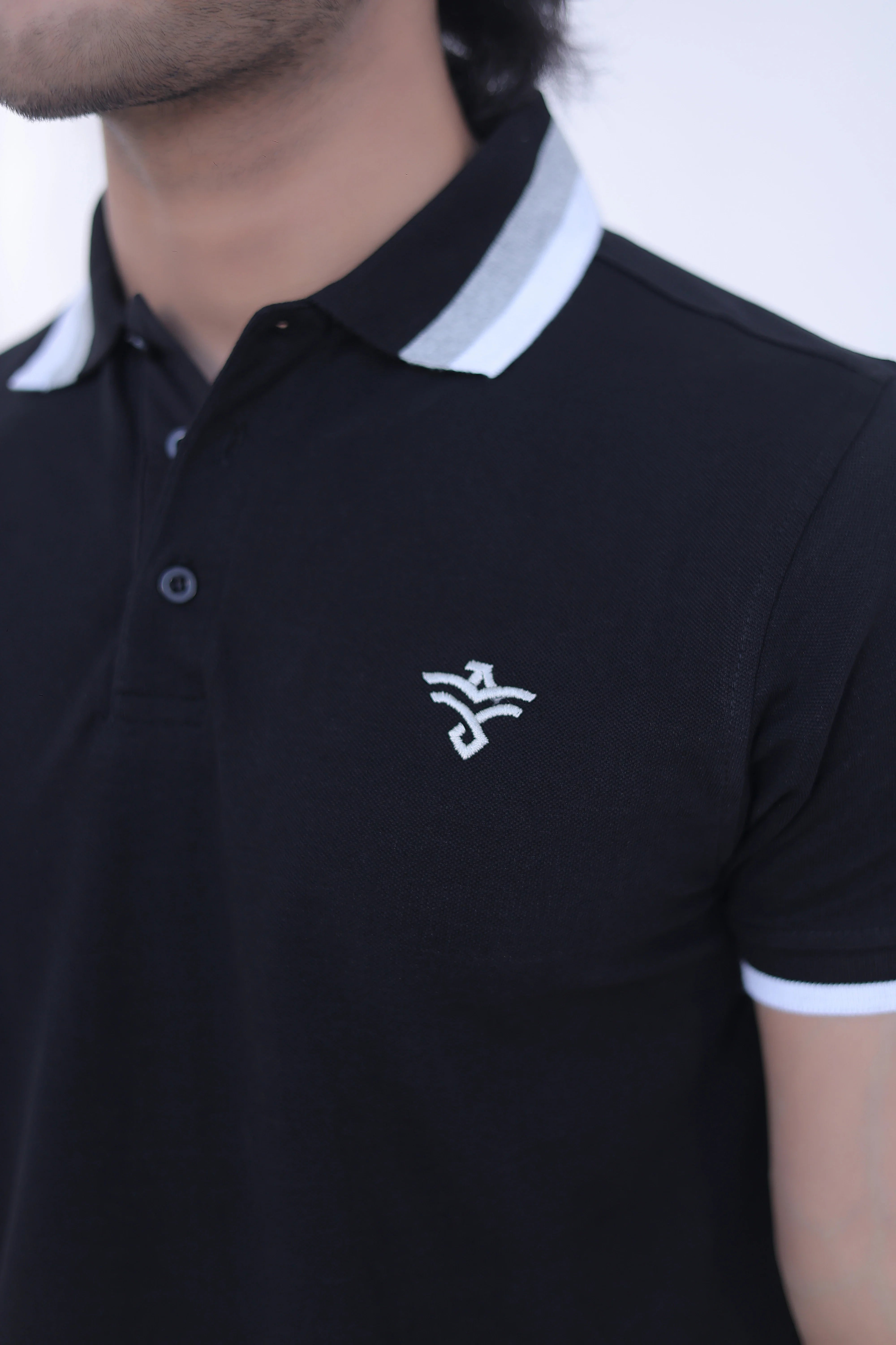 Jacquard Collar Polo