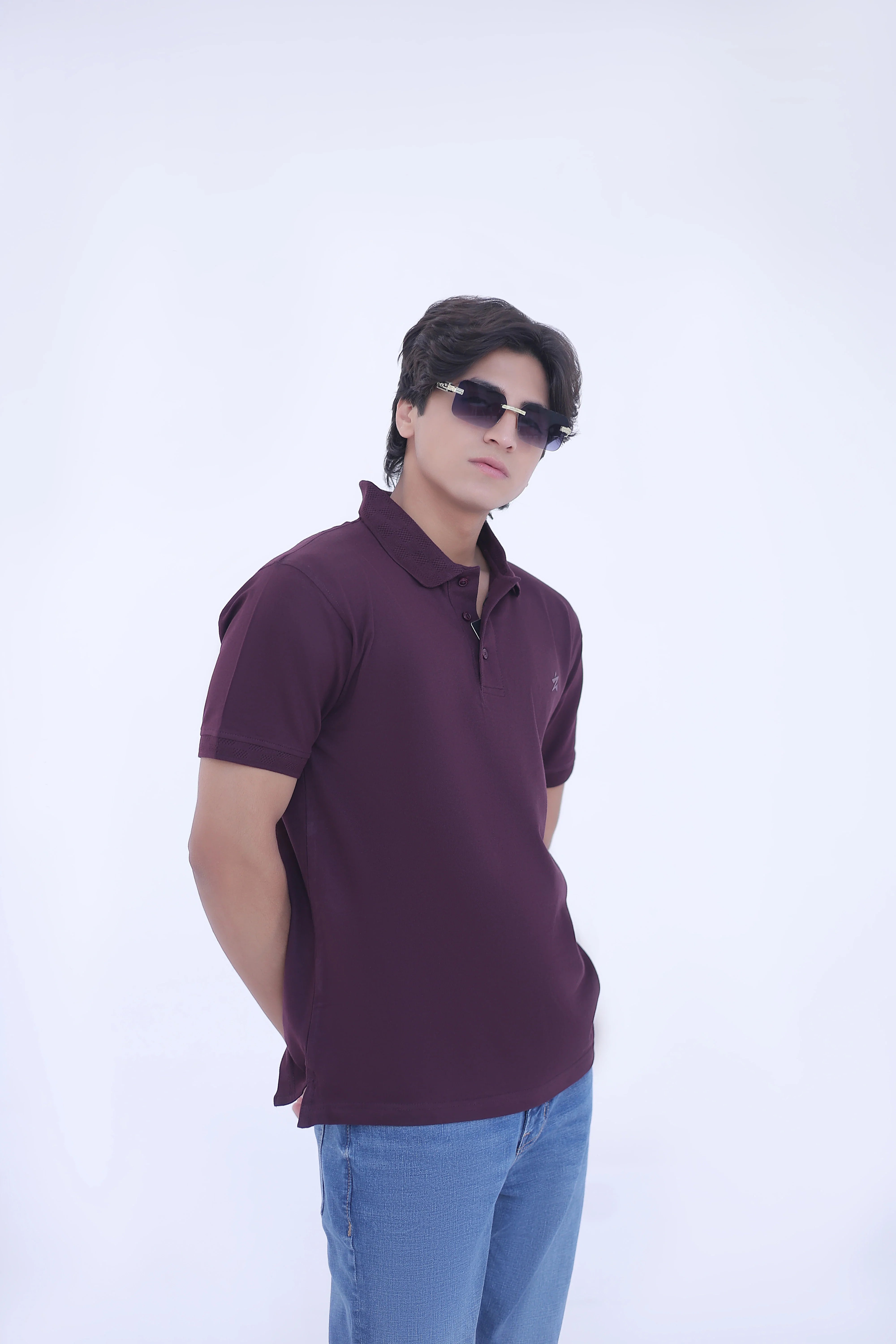 Jacquard Collar Polo