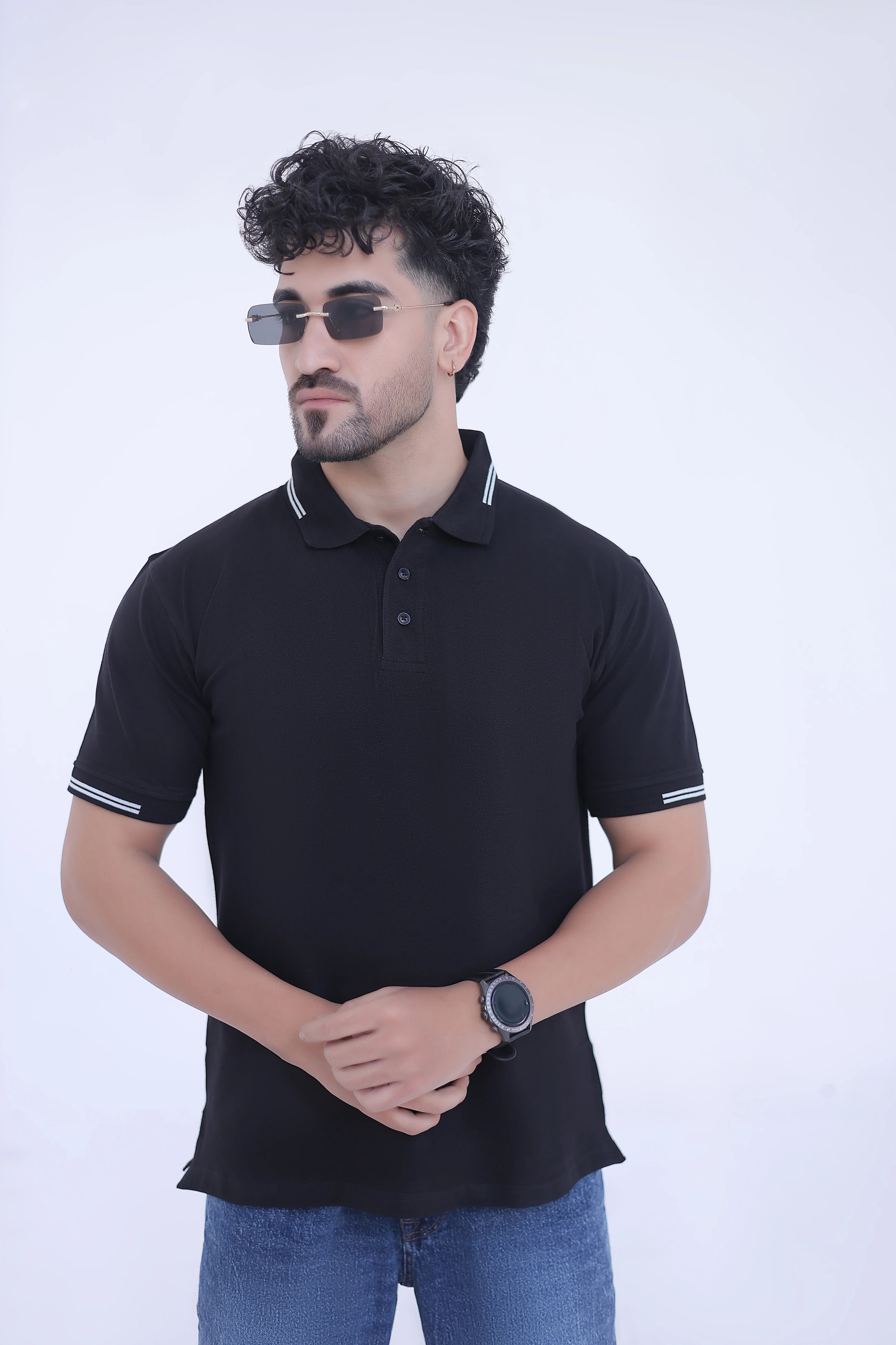 Jacquard Collar Polo