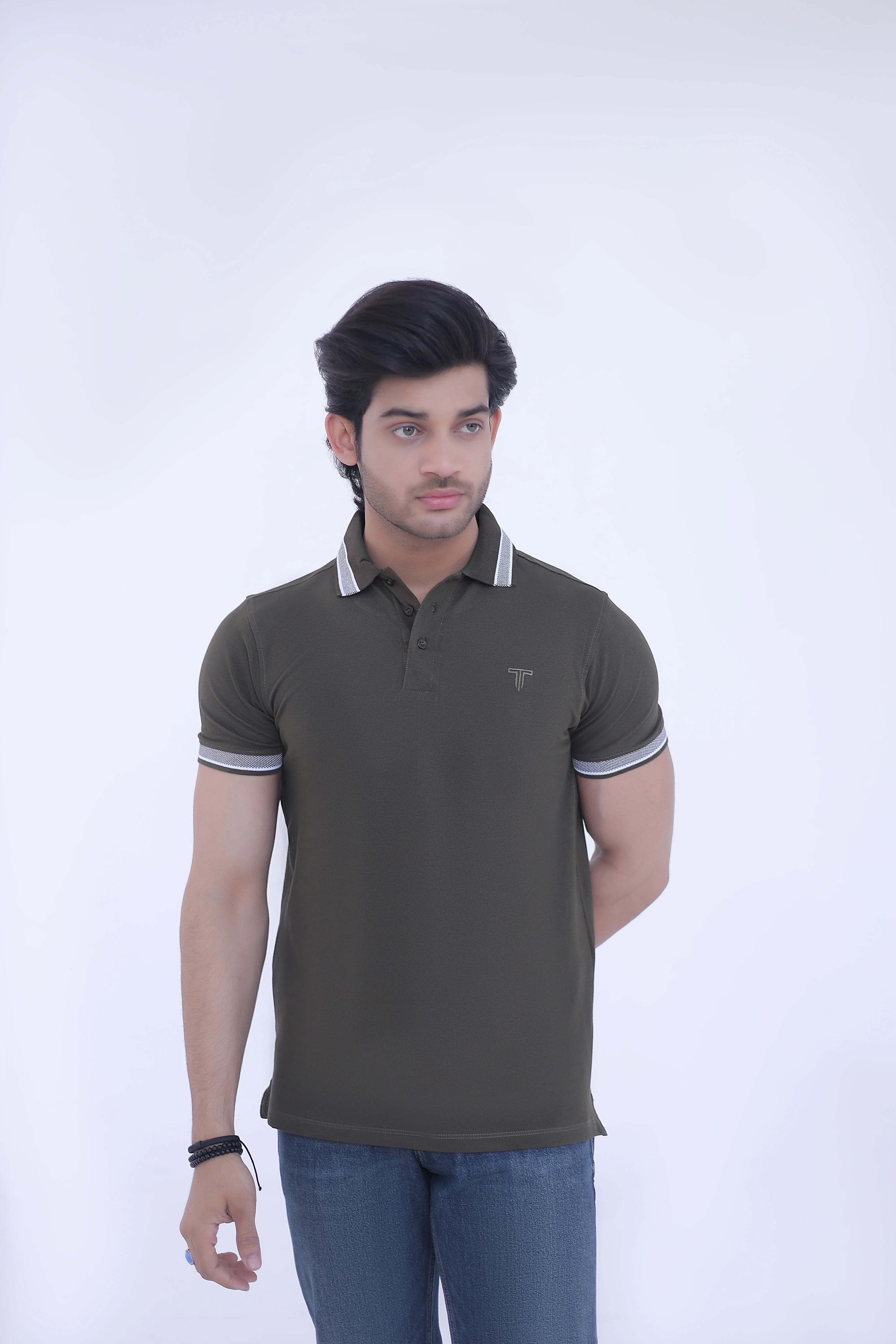 Jacquard Collar Polo