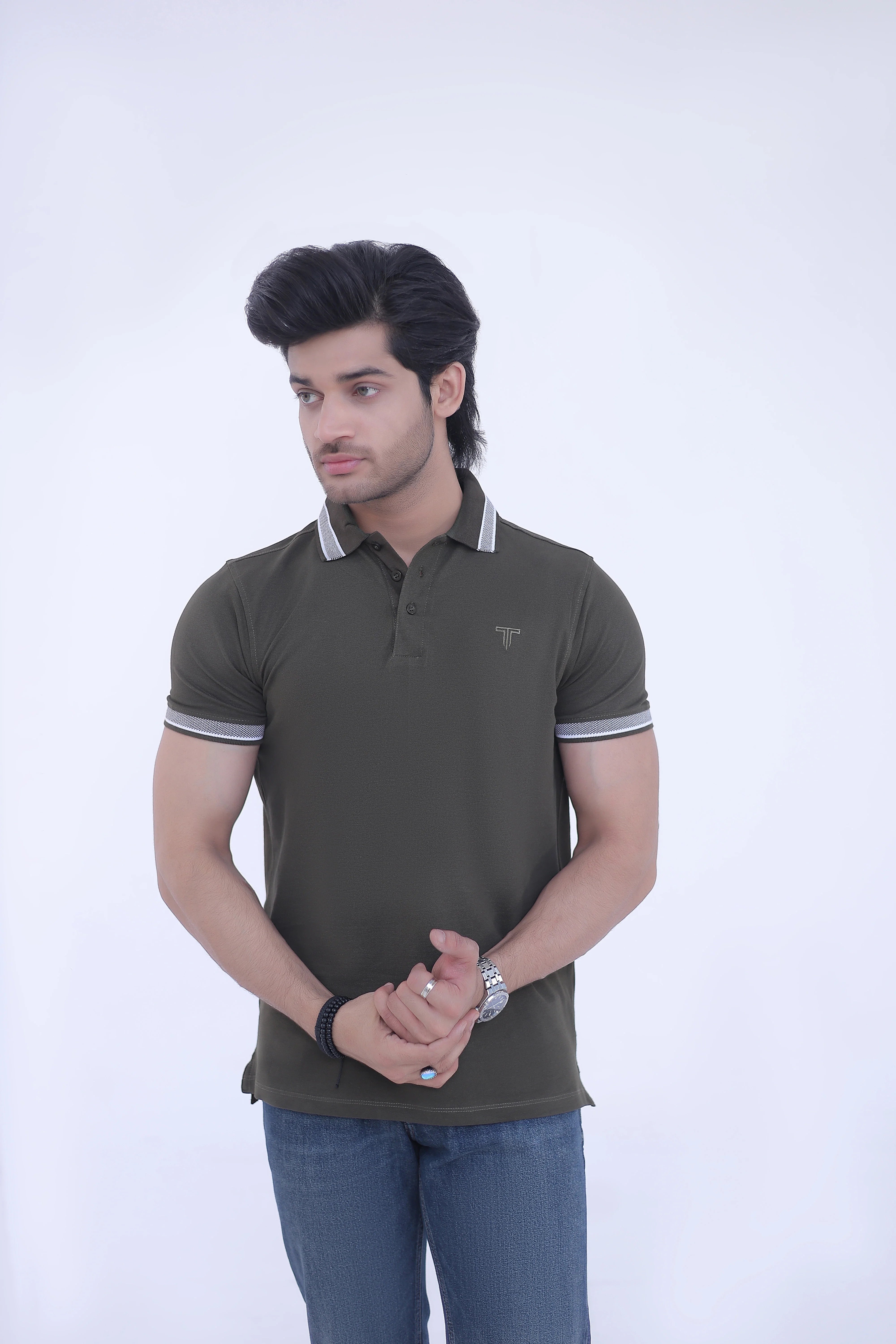 Jacquard Collar Polo