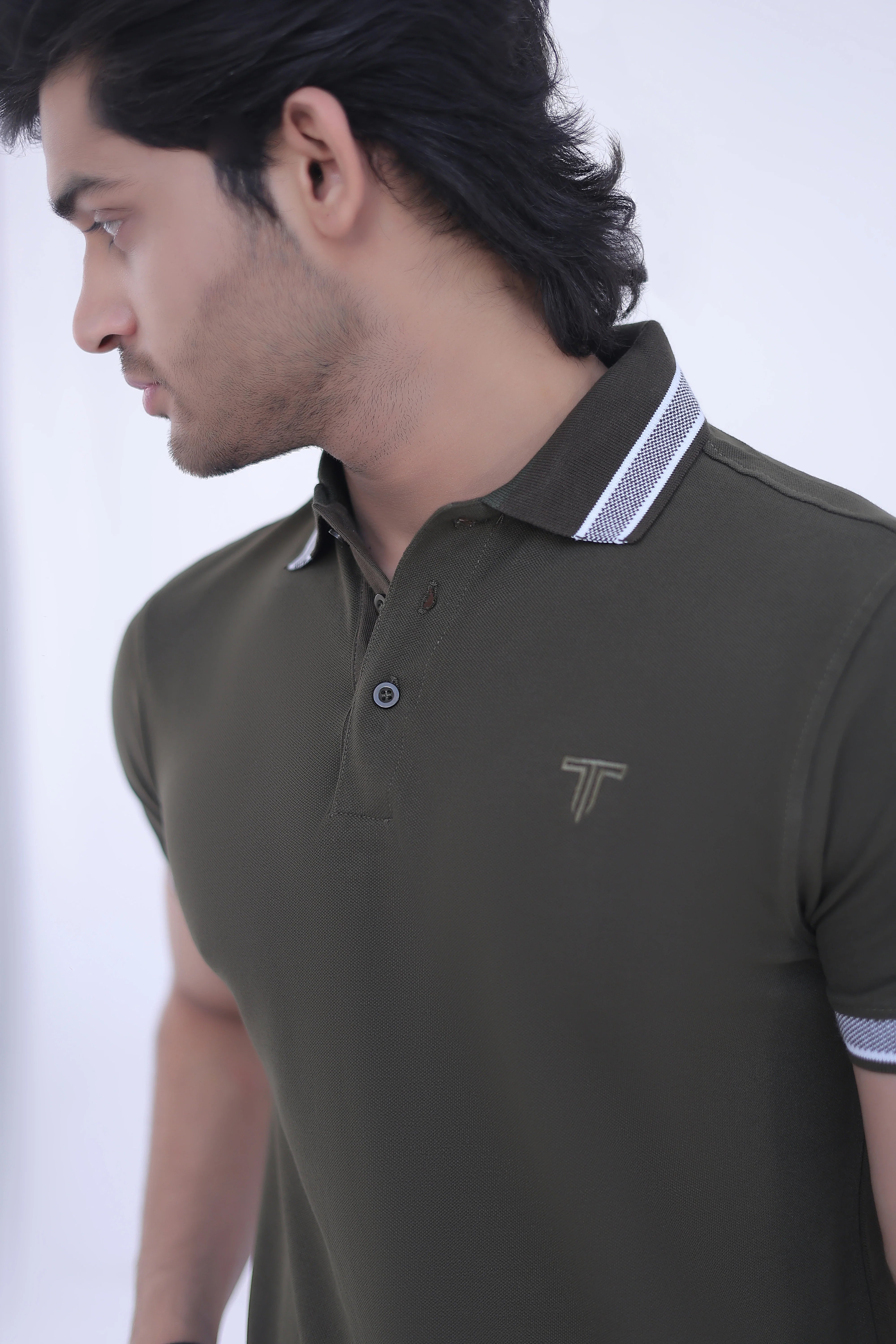 Jacquard Collar Polo