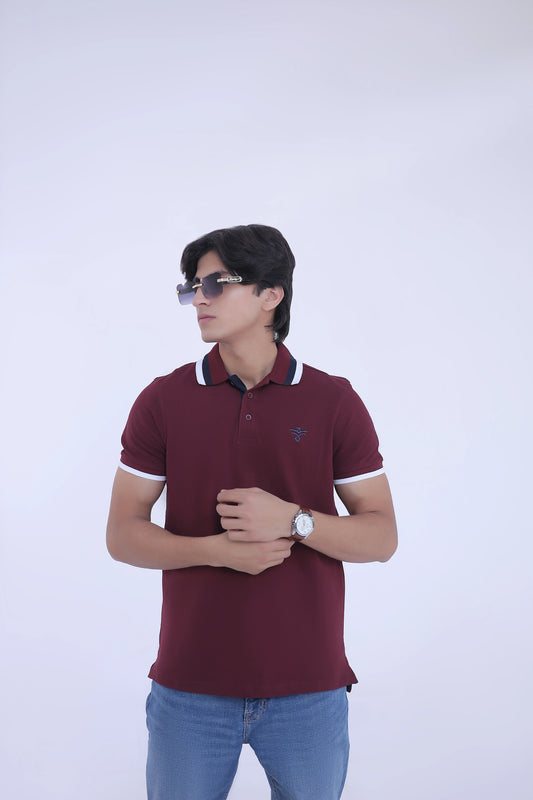 Jacquard Collar Polo