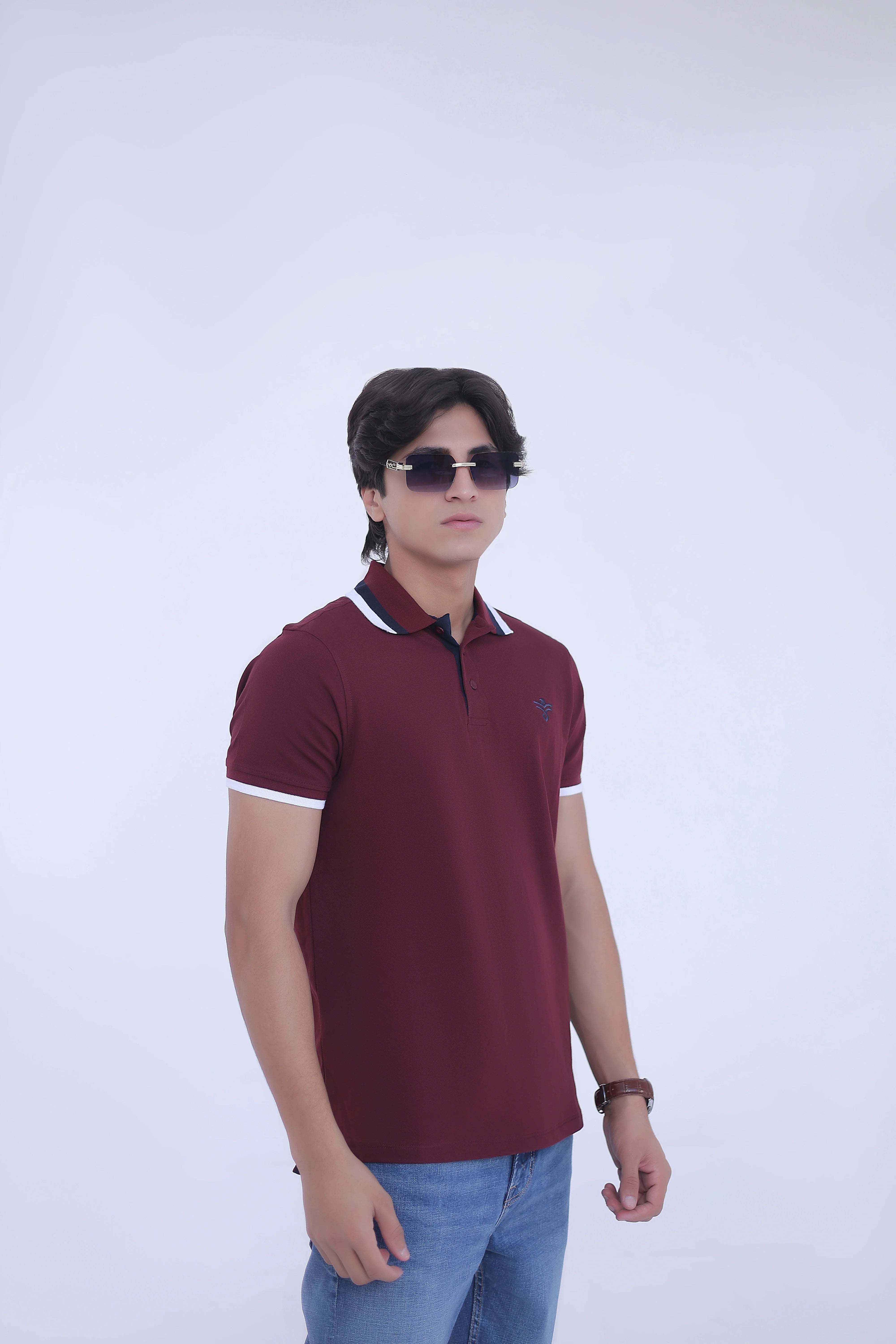 Jacquard Collar Polo