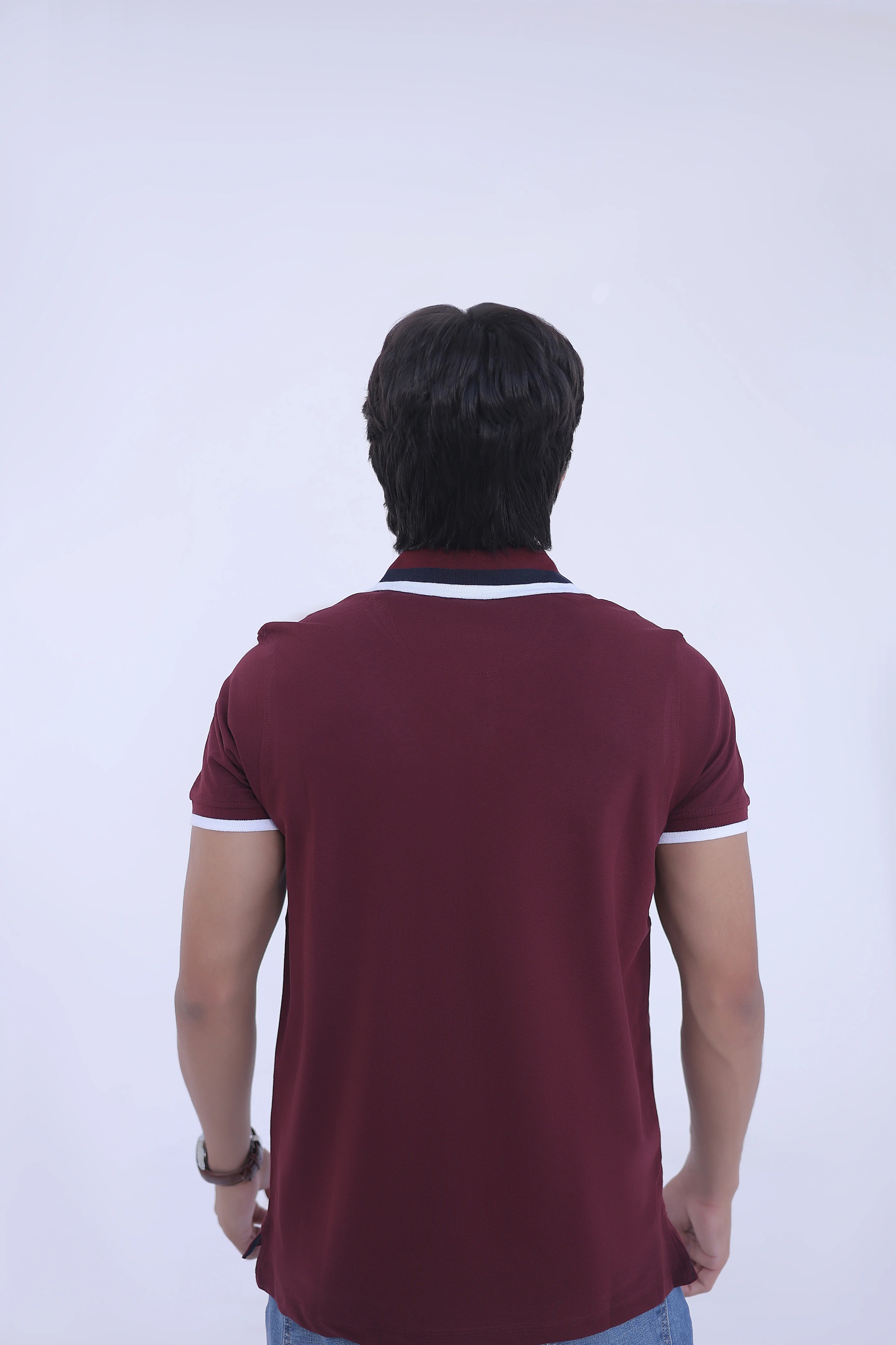 Jacquard Collar Polo